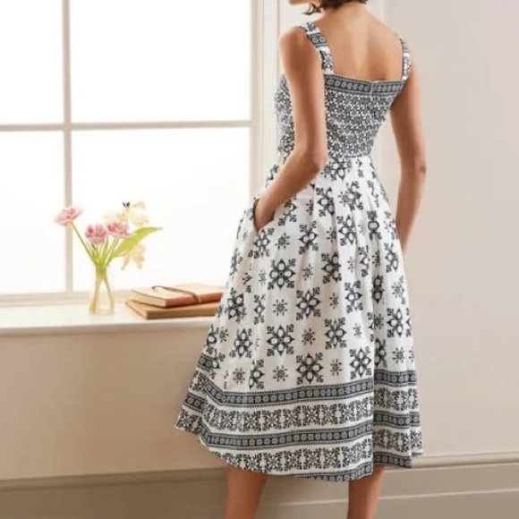 Boden Aubrey cotton midi dress Sz 4 - Picture 2 of 12